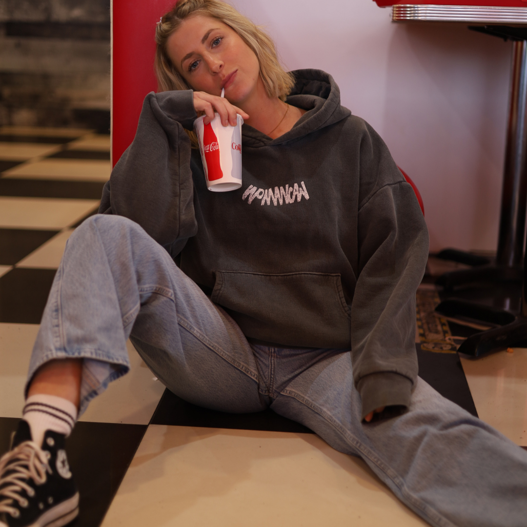 Black jeans grey hoodie clearance